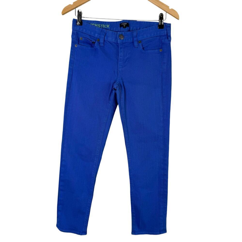 J.Crew Matchstick Stretch Denim Crop Jeans in Royal Blue, Size 26